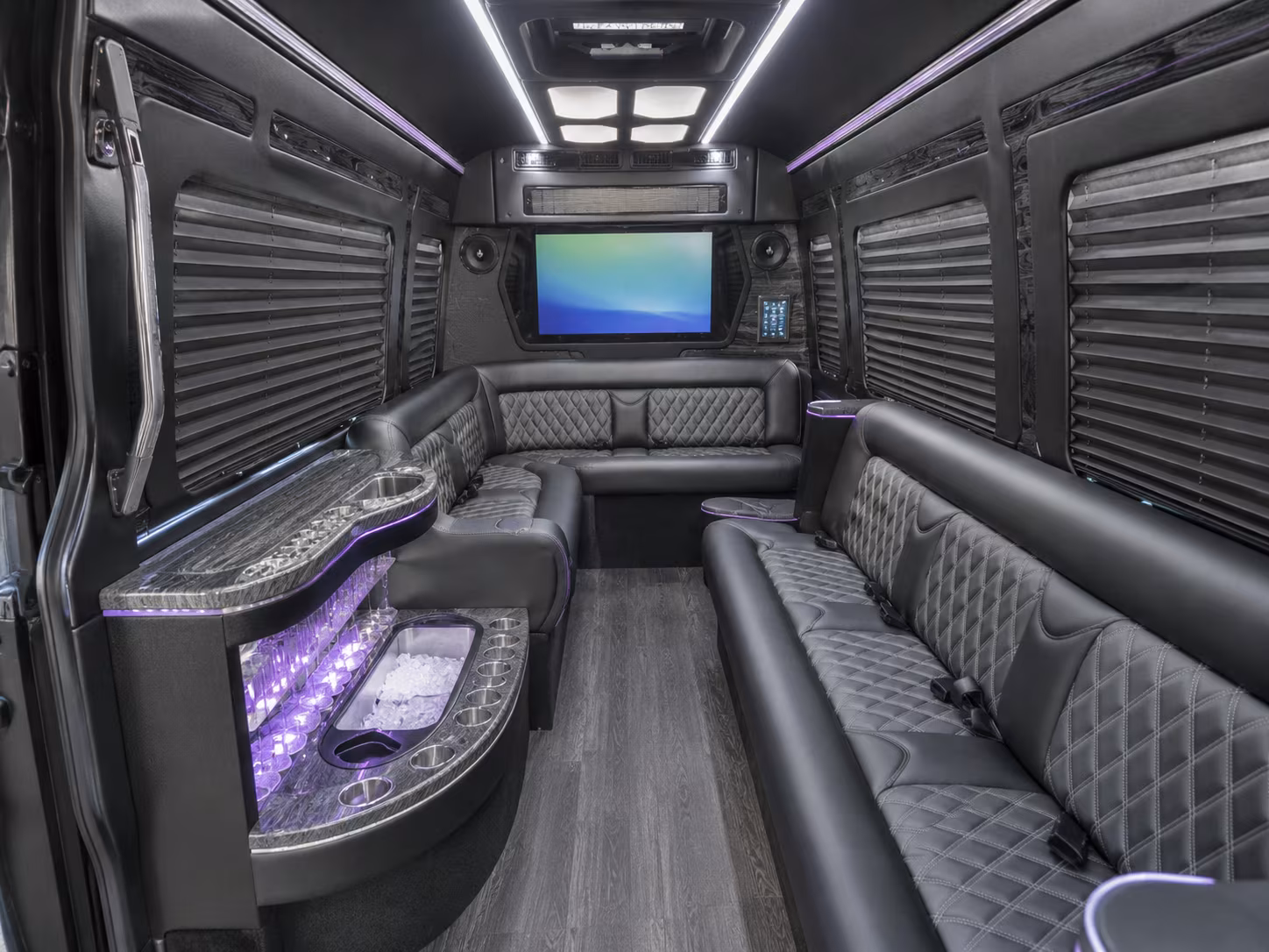 lake charles party bus interior